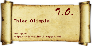 Thier Olimpia névjegykártya